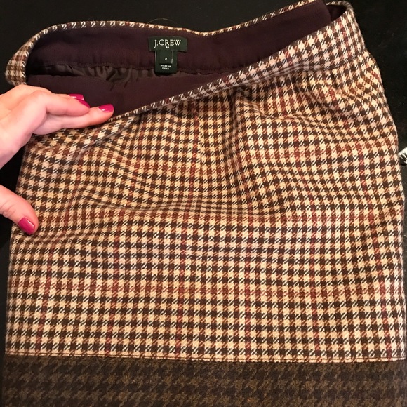 J. Crew Dresses & Skirts - JCrew Brand Houndstooth Wool Skirt Size 2